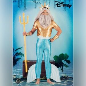 King Triton Official Disney Costume w/ Beard